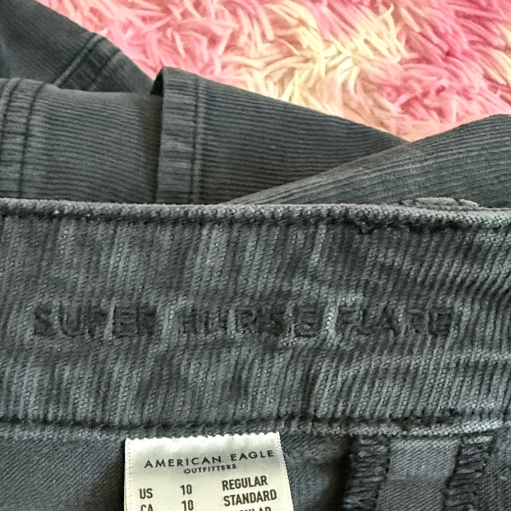American Eagle Outfitters Charcoal Flare stretch Jeans - Picture 7 of 11